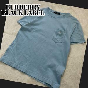 Burberry black label Tシャツ ポケT ホースロゴ 袖ロゴ