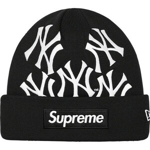 ◆21FW◆Supreme × New York Yankees × New Era Box Logo Beanie 