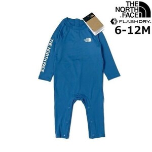 1円～!売切!【正規新品】THE NORTH FACE BABY INFANT AMPHIBIOUS SUN ONE-PIECE ロンパース US限定 キッズ ストレッチ(6-12M)青 240517-5