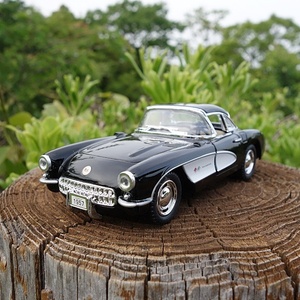 【送料350円】シボレーコルベット １９５７年式 1/34 ブラック ＣＨＥＶＲＯＬＥＴ ＣＯＲＶＥＴＴＥ アメ車