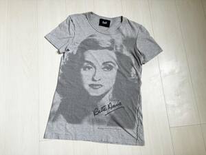 D&G DOLCE&GABBANA ドルチェ＆ガッバーナ Bette Davis ベティ・デイヴィス 2008 FOX プリント Tシャツ カットソー グレー 38 △6