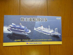 東海汽船株主優待　10枚セット　2025/03/31まで　送料込み