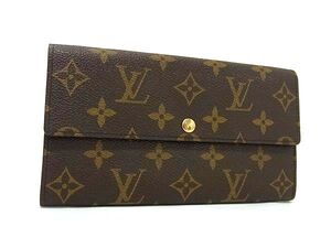 1円 ■美品■ LOUIS VUITTON ヴィトン M61725 モノグラム ポシェット ポルトモネ クレディ 二つ折り 長財布 ウォレット ブラウン系 FH2245