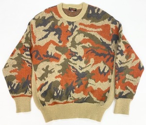 Let it ride 初期 1996年製 迷彩柄ニット L レットイットライド ELT 90年代 90s camouflage knit カモ