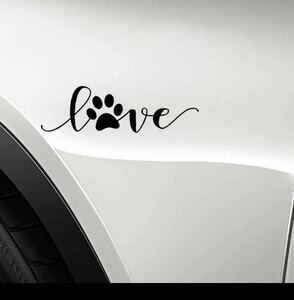 猫 犬 ステッカー 車 ドレスアップ おしゃれ かわいい インテリア黒 ラブ 13cm ドレスアップ お揃い