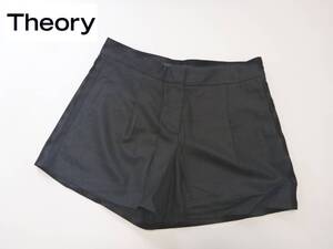 美品 Theory（セオリー） ★黒　ブラック　ショートパンツ　0　S相当