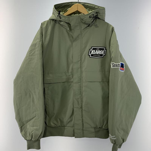 【中古】X-LARGE アーチロゴナイロンパファージャケット　サイズL　エクストララージ　オリーブ　NYLON PUFFER JACKET 101213021005[240019