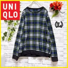 【UNIQLO】 ユニクロ （L） スムースコットンリラックスクルーセーター