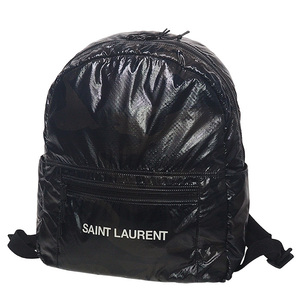 ◆ミウラ◆ サンローラン SAINT LAURENT ヌックス カモフラージュ柄 バックパック リュック 623698 ブラック ナイロン