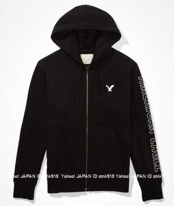 〓SALE!! 残りわずかです!! アメリカンイーグル/US XL/AE Fleece フルジップ/Black