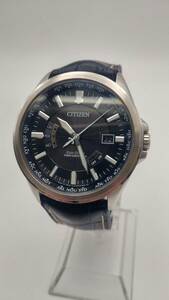 #11711　稼働品 CITIZEN シチズン Eco-Drive エコドライブ 腕時計 CB0011-18E H145-S073545 電波ソーラー 黒文字盤