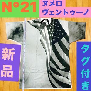 新品タグ付き ヌメロヴェントゥーノ 星条旗 ビッグTシャツ カットソー フリーサイズ N°21 N21 American FLAG STAR ユニセックス unisex