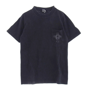 CHROME HEARTS クロムハーツ（原本無） NEW YORK TEE ニューヨーク限定 ポケット Tシャツ ブラック系 S【中古】