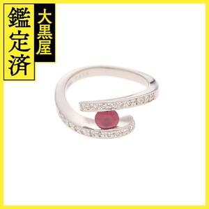 ジュエリー　リング　指輪　ホワイトゴールドK18　ルビー0.425ct　ダイヤモンド0.13ct　9号【430】2120000296024