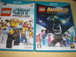 即決WiiU LEGO CITY アンダーカバー　＆　LEGO BATMAN 3 ゴッサムから宇宙へ