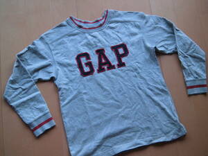 ★★★GAP★袖口リブ★トレーナー風長袖シャツ★グレー★M★★★