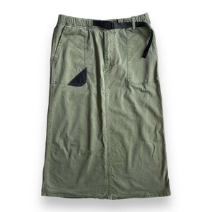 国内正規 GRAMICCI グラミチ BAKER SKIRT ベイカー スカート ASIA Mサイズ OLIVE オリーブ ベルト付 ストレッチ ミドル丈 ミリタリー