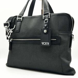 X666【未使用級】TUMI／トゥミ　ブリーフケース　ショルダーバッグ　ビジネスバッグ　２ＷＡＹ　カバン　レザー×ナイロン　A4収納　PC収納