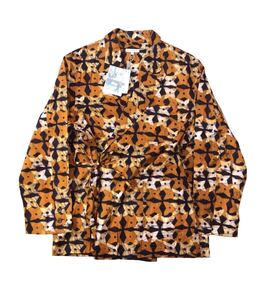 未使用 ENGINEERED GARMENTS エンジニアードガーメンツ 手裏剣柄 ジャケット 羽織り テーラードジャケット リボン オレンジ L 定価42.000円