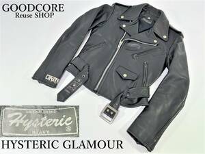 HYSTERIC GLAMOUR ヒステリックグラマー HEAVY FREEサイズ レディース 牛革 ダブルライダースジャケット●R601311