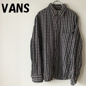 【人気】VANS/ヴァンズ 長袖チェックシャツ レッド×グレー×ブラック系 サイズS/5388