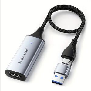 送料無料新品 キャプチャーボード HDMI USB Type-C type-A アダプター ゲーム pc 実況 配信 録画 端子 4K FHD 1080p カメラ スマホ 動画