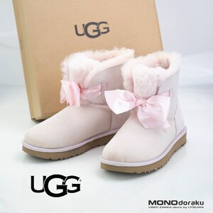 アグ ジータ ボウ ミニ UGG GITA BOW MINI レディースブーツ 25cm ピンク 美品