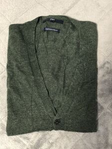 cashmere カシミヤ　カーディガン　グリーン