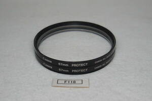 F118_67mm 2枚セット Canon PROTECT 中古フィルター _保護フィルター