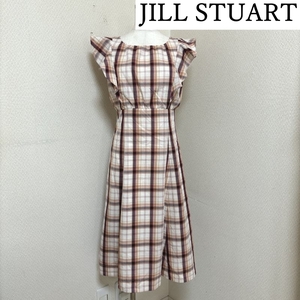 JILL STUART ジルスチュアート レディース ワンピース 接触冷感 半袖 ミモレ丈 チェック s 夏