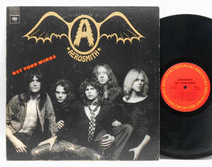 ★US ORIG LP★AEROSMITH/Get Your Wings 1974年 初回KC規格ラベル 米国HARD ROCK名盤 『Train Kept A Rollin