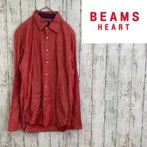 BEAMS HEART★ビームスハート★メンズ コットン 長袖 シャツ★サイズM　54-91