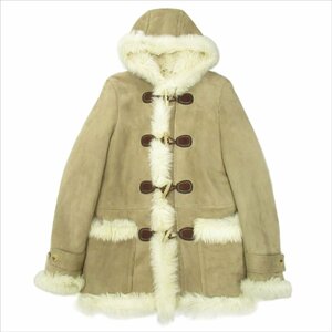 美品 2010AW GUCCI グッチ 最高級 ムートン ダッフルコート メンズ サイズ44 ベージュ