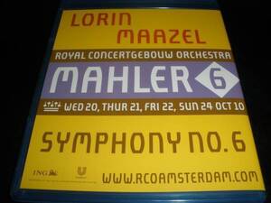 ブルーレイ マゼール マーラー 6番 悲劇的 コンセルトヘボウ アムステルダム ライヴ ロリン 美 Mahler Symphony Maazel blu-ray BD