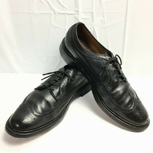 試着OK！FLORSHEIM Imperial/フローシャイム 【サイズ11D 28.0-29.0】80s ケンムール　ウイングチップ　ビジネスシューズ　黒/管NO.WZE-120