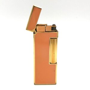 1円 良品 Dunhill ダンヒル ローラー式 ガスライター 漆 ラッカー オレンジ ゴールド 喫煙グッズ 煙草グッズ a5397