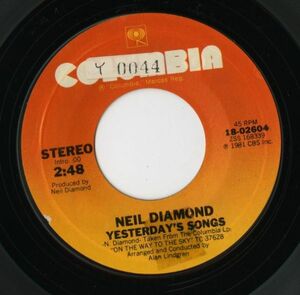 【ロック 7インチ】Neil Diamond - Yesterday