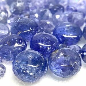 ■タンザナイトアクセサリーパーツおまとめ■u◎重量約12gルース 裸石 宝石 ジュエリー tanzanite 両穴 ブルーゾイサイト 灰簾石