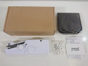 Ankola ハンドミシン ホワイト ミニ電動ミシン ハンディミシン コンパクトミシン 片手 裁縫道具 ユーズド