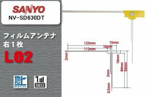 地デジ サンヨー SANYO 用 フィルムアンテナ NV-SD630DT 対応 ワンセグ フルセグ 高感度 受信 高感度 受信 汎用 補修用