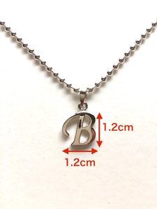 【新品】B アルファベット Dog Tag シルバー925 Tops ペンダントトップ ペア 2連 重ね付け SILVER 12/24