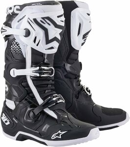 US 7 - ブラック/ホワイト - ALPINESTARS アルパインスターズ Tech 10 ブーツ