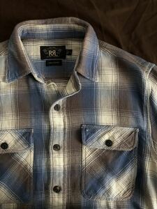 【名作】美品 RRL FLANNEL PLAID CHECK SHIRT ダブルアールエル プレイド チェック フランネル シャツ ラルフローレン 激渋 好配色 S