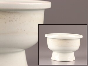 古美術 朝鮮古陶磁器 李朝 白磁 台鉢 時代物 極上品 初だし品 D0850