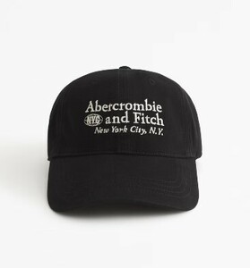 2024ss 新作!!　US限定　日本未発売 Abercrombie & Fitch Logo Baseball Hat　本物をお届け!!