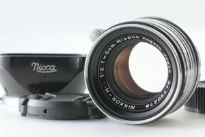 使用感少なめ 黒帯★ ニコン ニッコール Nikon Nikkor H C 5cm 50mm f2 レンズ L39 Leica スクリューマウント 35mm フィルムカメラ 完動品