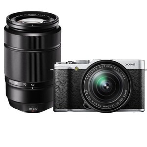 中古 １年保証 美品 FUJIFILM X-M1 ダブルズームレンズキット シルバー