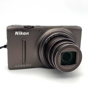 TY1485■【シャッター・フラッシュ確認OK】NIKON ニコン COOLPIX S9500 クールピクス デジタルカメラ 光学22倍ズーム Wi-Fi対応 ブラウン