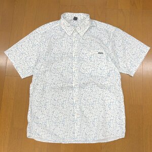 美品 mont-bell モンベル #1114286 WIC.ライト プリント ショートスリーブ シャツ XL 総柄 半袖 LL 2L 特大 大きい メンズ 紳士 アウトドア