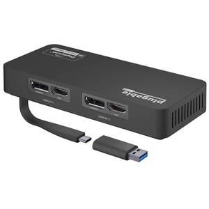 【中古】Plugable USB-C 変換グラフィックアダプタ、ディスプレイ変換 Windows、Mac 用 デュアル 4K HDMI および Di